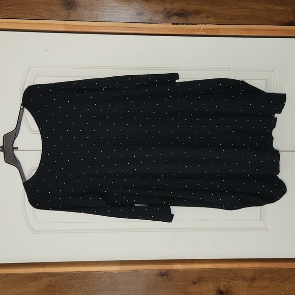 Noblu Black Dotted Dress Size Large - Picture 4 of 4